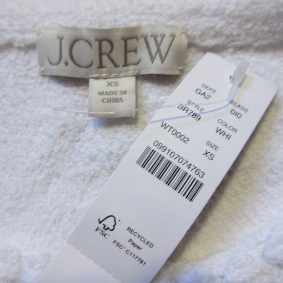 NWT J.Crew Odette Sweater Lady Jacket in White Cotton-blend Boucle Cardigan XS - Picture 2 of 3